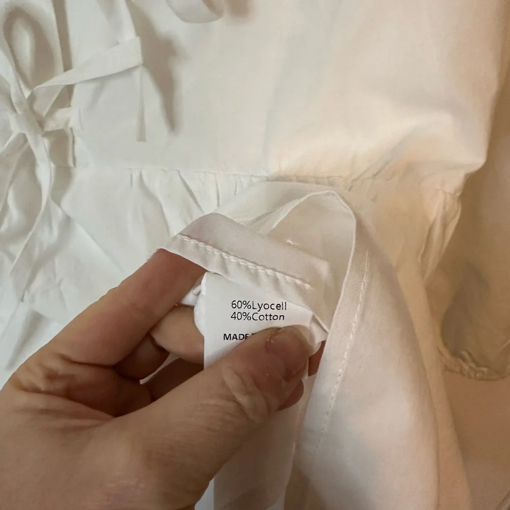 Pretty Garden Chic Ivory Bow-Tie Blouse - Picture 4 of 7
